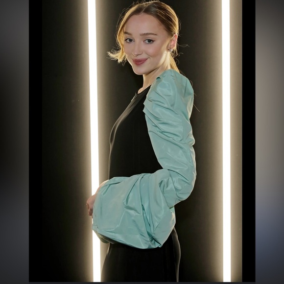 Like New Tory Burch Gathered Taffeta Sleeve Maxi Dress. - Picture 10 of 15